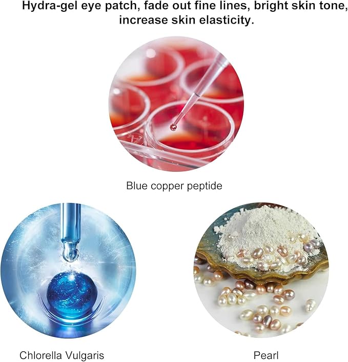 Peptides Hydrogel Eye Patches Eliminates Dark Circles Copper Blue 60 pcs