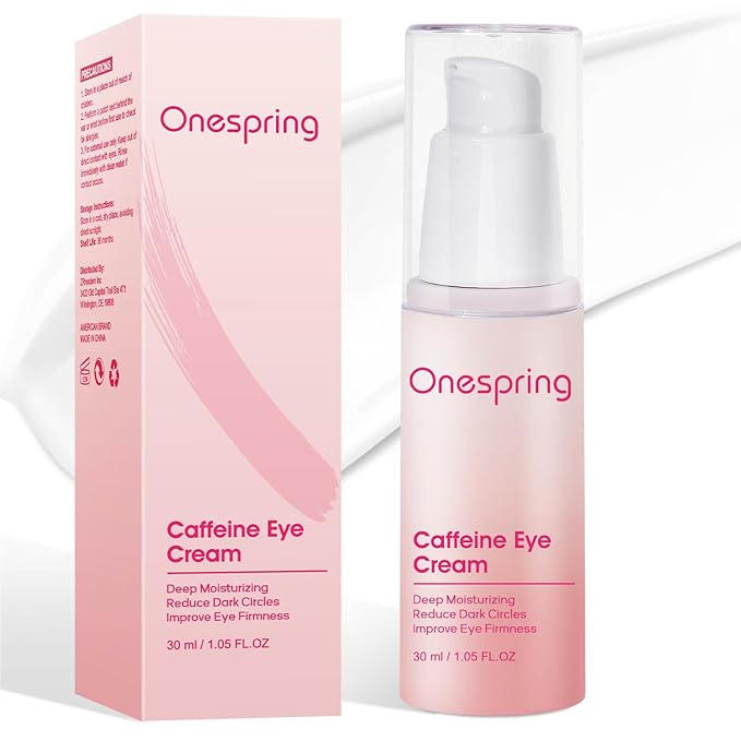 Eye Cream, Caffeine Eye Cream for Puffiness, Wrinkles, Fine Lines, Dark Circles Undereye Treatment for Women & Men, Daily Cream for Moisturizing and Hydrating, 1.05 Fl Oz