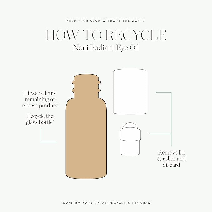 KORA Organics Noni Radiant Hydrating Under Eye Oil Roller, Smooth & Tone, Certified Organic, Cruelty Free, 0.34 Fl Oz.