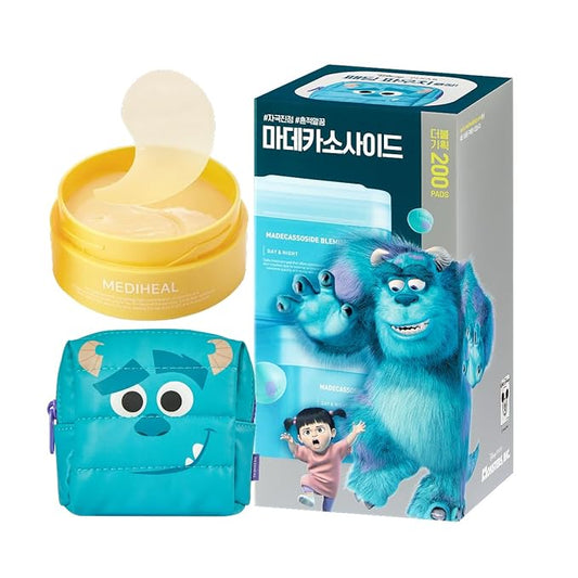 Mediheal Vita Collagen Under Eye Patches & [Disney Pixar Edition] Madecassoside Blemish Toner Pad for Daily Blemish Care