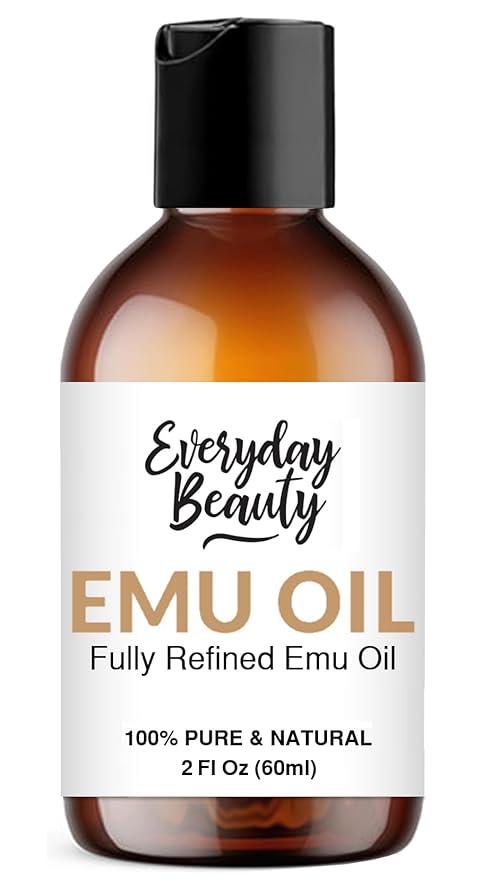 Pure Australian Emu Oil - All Natural 6X Refined for Face, Skin and Hair - Highly Effective Hydration for Sensitive Skin and Hair Growth - Perfect for Scars and Blemishes - 2 Fl Oz