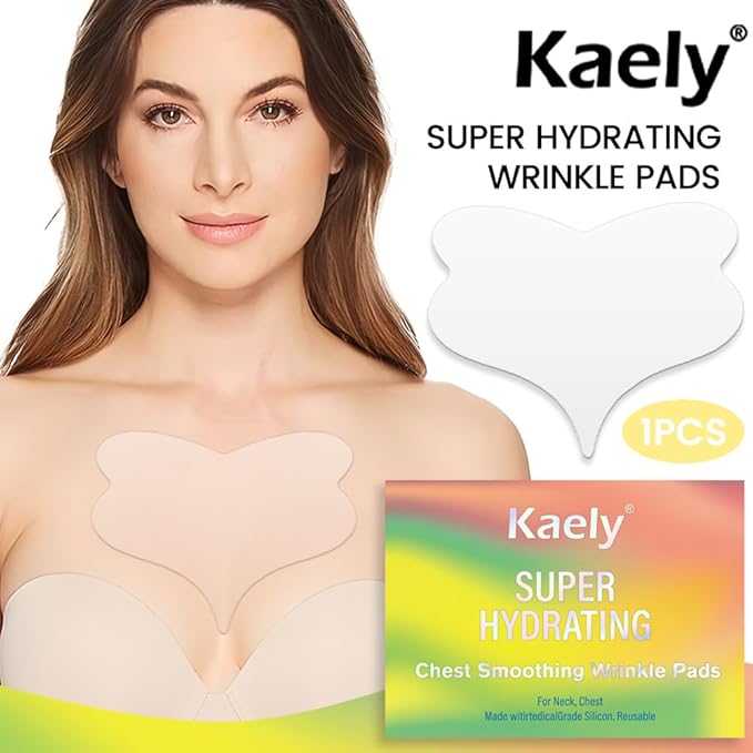 evpct 1Pcs Silicone Chest Smoothing Wrinkle Pads Reusable, Silicone Anti Chest Wrinkle Patches Reusable for Chest Wrinkles Overnight, Décolleté Chest Wrinkle Pillow Pads for Smoother, Size M-Butterfly