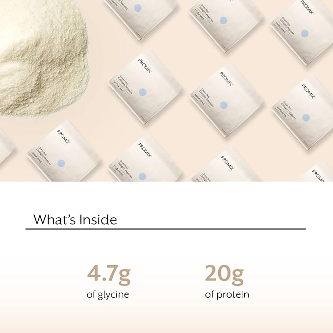 PROMIX Collagen Peptides Protein Powder, Pasture-Raised Grass Fed Hydrolysate | Unflavored, 2.5lbs | Keto, Non GMO, Gluten Free, Natural, Organic, Hydrolyzed | For Healthy Skin, Bones, Hair and Joints