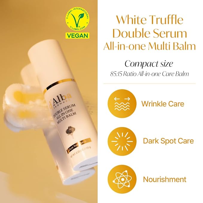 d'alba Piedmont White Truffle Vegan Holiday Gift Set, First Aromatic Spray Serum & All In One Multi Balm, Suitable for All Skin Types, Perfect for Christmas Gift, Stocking Stuffers