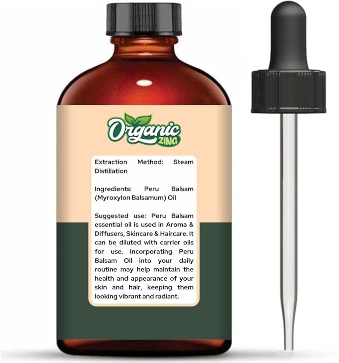 Peru Balsam (Myroxylon Balsamum) Oil | Pure & Natural Essential Oil for Aroma, Diffuser, Haircare & Skincare - 118ml/3.99fl oz