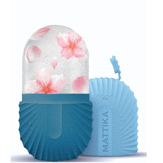 Ice Roller for Face and Eye Glow Naturally and Skincare, Ice Face Roller, Ice Facial Cube, Gua Sha Face Massage, Ice Roller Face for Beauty and Skin Care Gift for Men & Women Face Ice Roller (Blue)