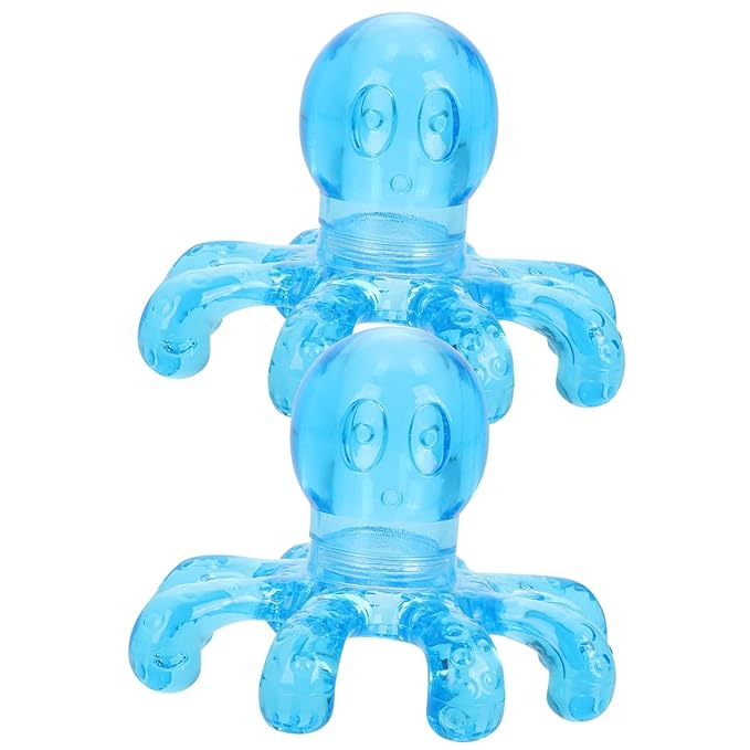 Healifty 2 Pcs Vibration Head Massager Scalp Octopus Head Massage Octopus massage head claw massager Scalp Massagers Handheld Legged Massage elder tool neck