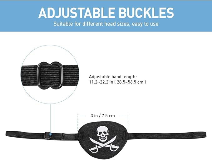 2pcs Pirate Eye Patch Pirate Patch Pirate Eye Patches Eye Patch Pirate Adult Eye Patch Pirate Kids Mens Pirate Eye Patch Halloween Eye Patch for Eye Patch Costume Kids Eye Patch Costume