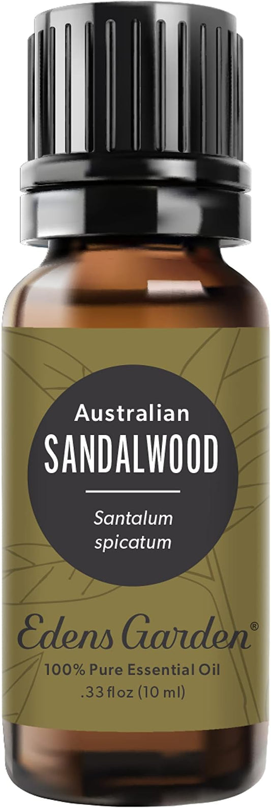 Edens Garden Sandalwood- Australian Essential Oil- 100% Pure Premium Grade, Undiluted, Natural, Therapeutic, Aromatherapy, The Best for Skin, Candle, Hair 10 ml (.33 fl oz)