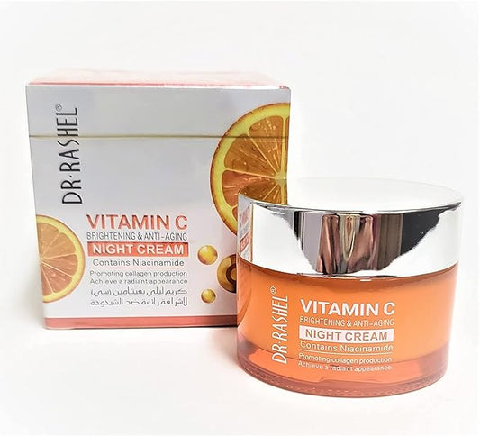 Dr Rashel Vitamin C Face Night Cream With Niacinamide and Collagen | Moisturizer | Anti-Aging | Lift & Firming Skin size 1.76 oz