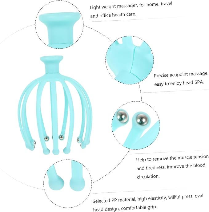 pp Massager Tool Multifunction Scalp Handheld Massage Stainless Steel Octopus