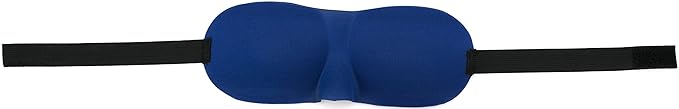 Deluxe Comfort Blink Safe 3D Protective Eye Sleep Mask - Light-Weight - Adjustable Strap - Breathable Polyester - Sleeping Mask, Blue