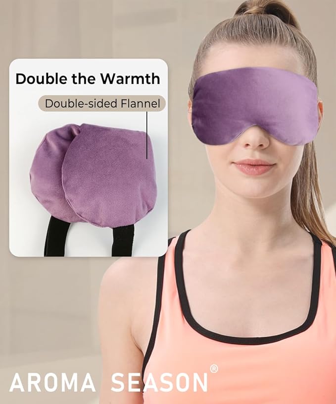 Aroma Season Heated Eye Mask, Warm Eye Compress for Dry Eyes, Moist Heat Therapy for MGD, Stye, Blephartitis