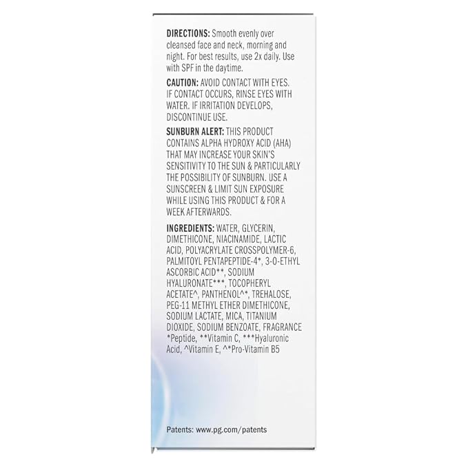 Olay Super Serum - Vitamin C & E, Niacinamide, Collagen Peptide, AHA - Glass Skin Care for Face - Brightening, Hydrating, Firming, Evens Tone, Smooths Fine Lines, Dark Spot Reduction, 1.7 Oz
