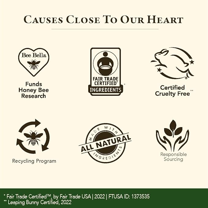 Bee Bella Lip Balm Variety 5 Pack Gift Set, Cherry, Pomegranate Mango, Vanilla Bean, Peppermint, & Lavender Vanilla, Easter Basket Gift, Organic Beeswax with Vitamin E, Handmade in USA