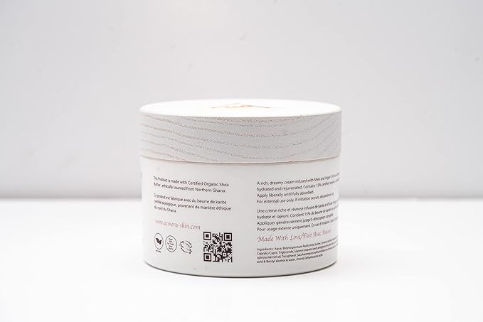 AZMERA Shea Body Butter - Organic Body Butter for Women & Men Dry Skin Rich in Antioxidants & Vitamin E - Vegan Shea Butter Moisturizer, Raw Shea Butter from Africa (Unscented, 250ML)