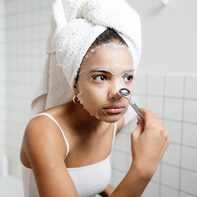 Aresvns Stainless Steel Facial Roller & Gua Sha - Metal Gua Sha, Gua Sha Facial Tools Stainless Steel, Face Body Treatment, Reduce Puffiness, Lymphatic Drainage, Facial Tension