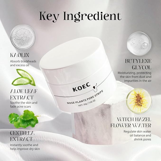 Blackhead Remover Mask, Pore Cleaner, Blackhead Removal Mask for Nose, Face and Chin, 30g Silica Gel, 60 PCS