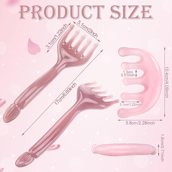 3 Pack Head Massager Scalp Comb Resin Scalp Stress Relax Tool for Birthday, Mother's Day, Father's Day