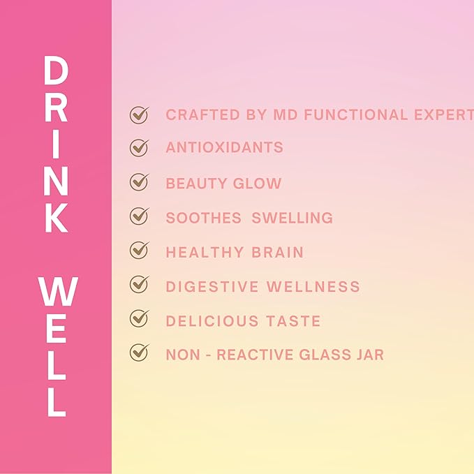 Eleven TLC, Radiant Beauty Bovine Collagen Peptides Drink Mix, Ashwagandha, Hydrolyzed Collagen, Bee Pollen, Vanilla Protein Powder, Dairy Free, Superfood Lattes, Wellness Hydration Mix, 63 Servings