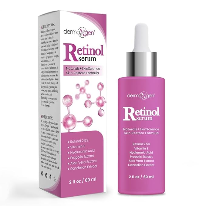 Retinol Cream – 3% (Percent) Retinol Cream for Face with Hyaluronic Acid Anti-Aging Face Cream for Fine Lines & Wrinkles – Hydrating Face Moisturizer (2 FL OZ, RETINOL SERUM)