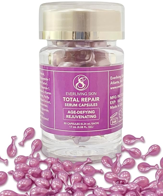 Retinol Serum Capsules (50 Count) – Anti-Aging Face Serum with Retinol, Ceramides & Peptides for Visible Results: Smoother Fine Lines & Wrinkles, Brighter, Softer, Radiant & Rejuvenated Skin