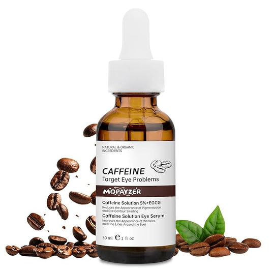 Caffeine Solution 5% + EGCG, Caffeine Eye Serum For Moisturizing, Targets Dark Circles & Puffiness, 1 PCS Natural Under Eye Serum For Facial Wrinkles & Fine Lines.