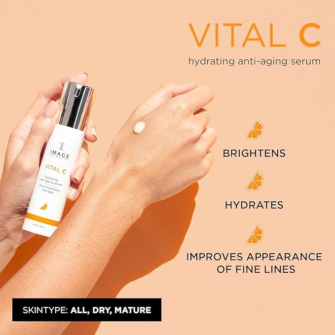 IMAGE Skincare VITAL C Duo - Hydrating Serum + Intense Moisturizer with Hyaluronic Acid & Shea Butter for Anti-Aging, Toning, & Deep Hydration (1.7 oz + 1.7 oz)
