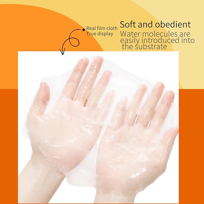 BLUE LOVE 10-Pack Vitamin C Facial Masks for Women Man – Deeply Hydrating & Firming Sheet Masks for Daily Skin Care, Enriched with Essential Vitamins for Radiant Skin