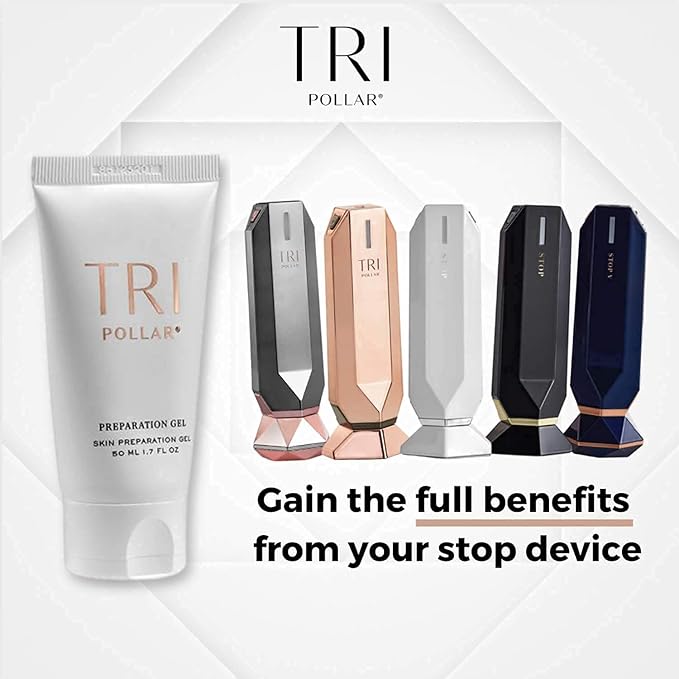 TriPollar Stop Preparation Gel 50ml (X4) - High Radio Frequency Skin Tightening Facial Machine Gel - Professional Home RF Anti-Aging Formula - Compatible with TriPollar Stop Devices - FDA Cleared