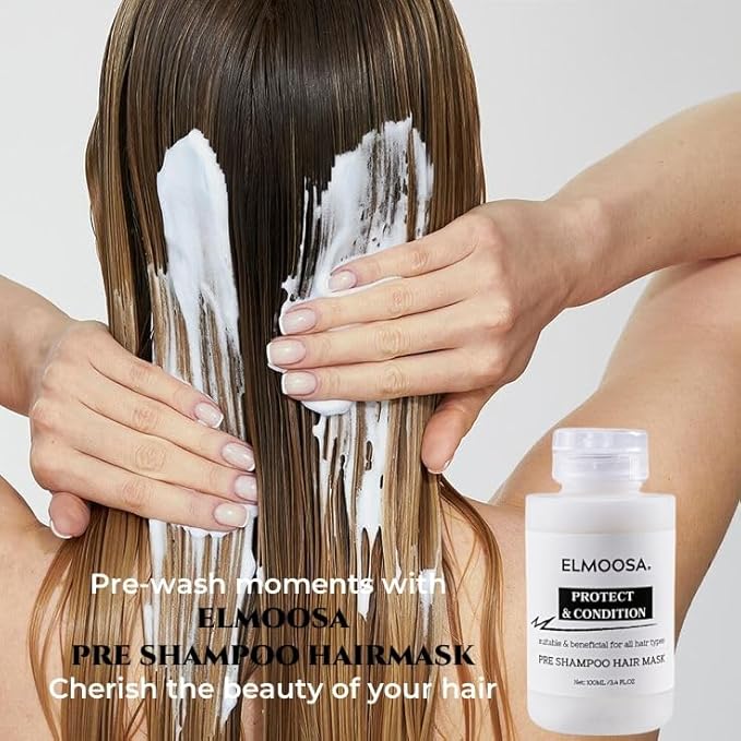 PRE SHAMPOO HAIR MASK，100ML KERATIN & MACADAMIA TERNIFOLIA SEED OIL,INTENSIVELY MOISTURIZES HAIR, RESTORING SILKINESS AND SHINE/HEAT PROTECT