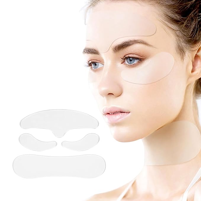 VolksRose Forehead Wrinkle Patches for Anti-wrinkles, Reusable Silicone Patches for Under Eye, Neck and Forehead Wrinkles - Overnight Smoothing Face Tape Mask for forehead Lines wrinkles