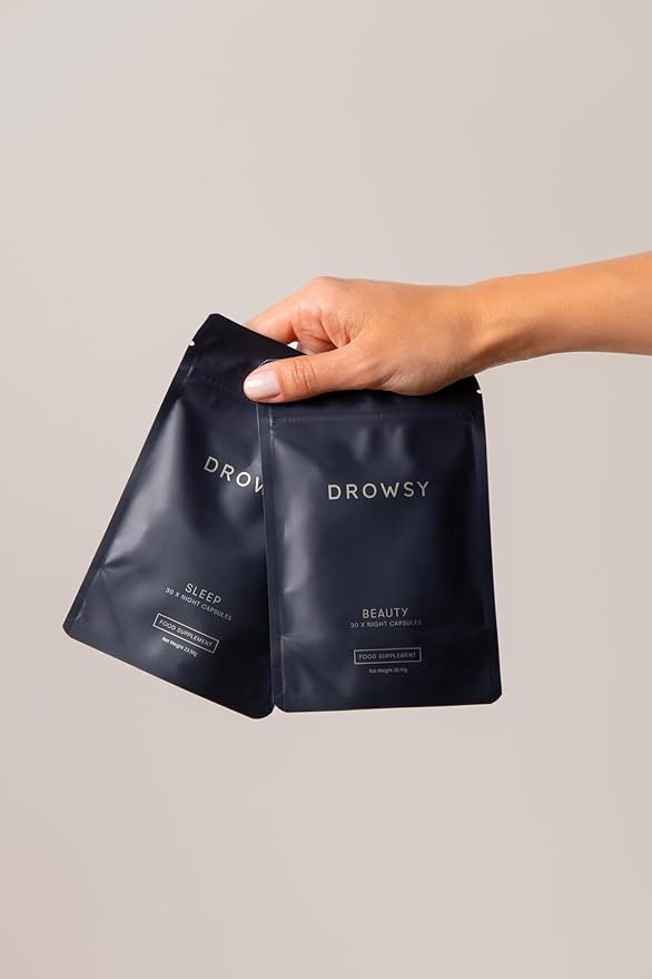 Drowsy Beauty – Nighttime Skin Hydration & Wellness Supplement with Marine Collagen, Hyaluronic Acid & Vitamin C – Supports Skin Vitality & Relaxation