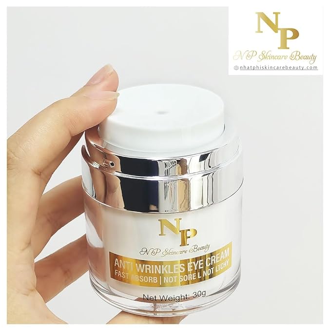 Anti-Wrinkles Eye Cream - Fast Absorbing, Natural Ingredients for Dark Circles, Puffy Eyes, and Wrinkle Reduction, 30 grams