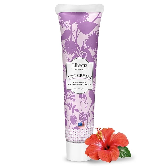 LilyAna Naturals Eye Cream for Dark Circles and Puffiness, Under Eye Cream for Wrinkles and Bags, Anti Aging Cream helps Improve Dryness; for Sensitive Skin 0.5 oz