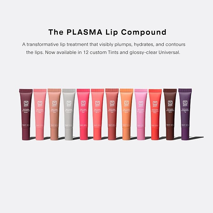 U Beauty The PLASMA Tinted Lip Compound Anti-Wrinkle & Anti-Aging Treatment - Shimmery Plumping Lip Gloss with Hyaluronic Acid, Shea Butter, Salicylic Acid & Peptides to Deeply Hydrate,Rose- 15 mL