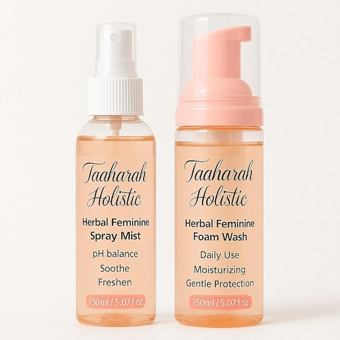 Luxury Plant-Based Feminine Spray and Wash Set – Intimate Care for Women, Daily Hygiene Solution for Sensitive Areas, pH Balancing and Refreshing Comfort, 5.07 fl oz