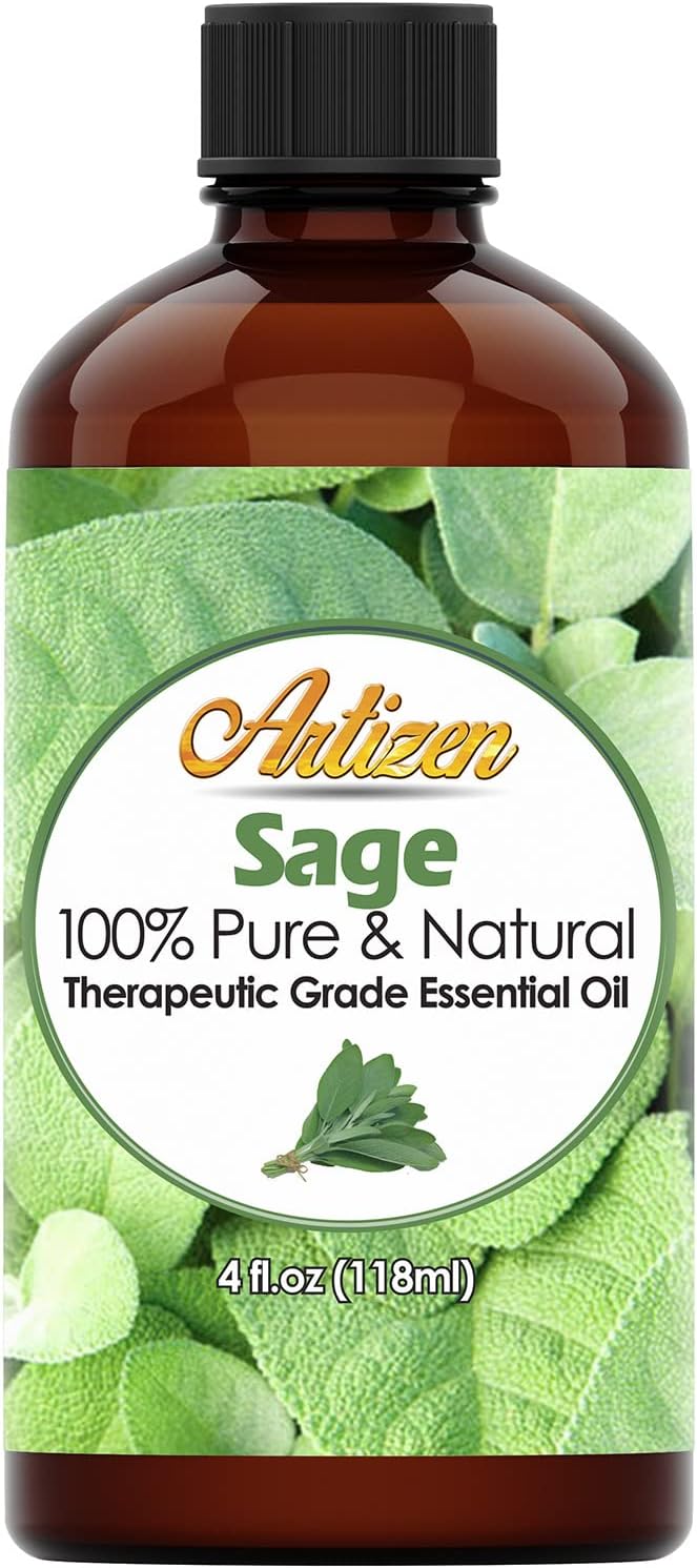 Artizen 4oz Oils - Sage Essential Oil - 4 Fluid Ounces