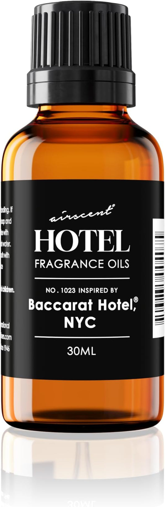 AirScent Hotel Diffuser Oil Inspired by The Baccarat Hotel Scent - Love Affair Fragrance Oil No. 1023 for Ultrasonic and Waterless Diffusers and Crafting - 30 mL, 1 fl oz Glass Bottle with Dropper