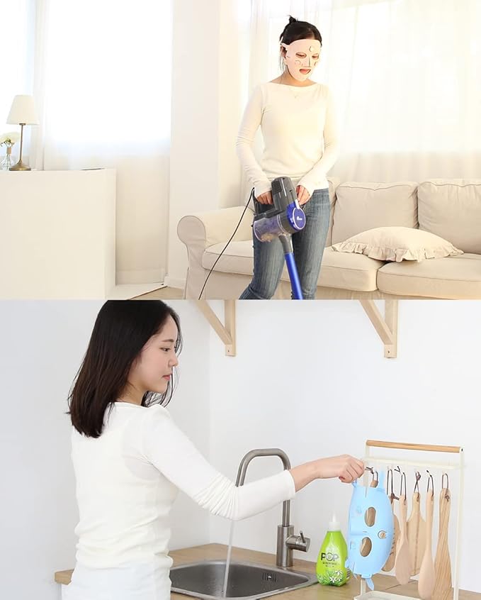 TheMogan Bandivita Facial Micro Galvanic Cell Silicon Mask Hydration 140% Absorption Skin Care Pink