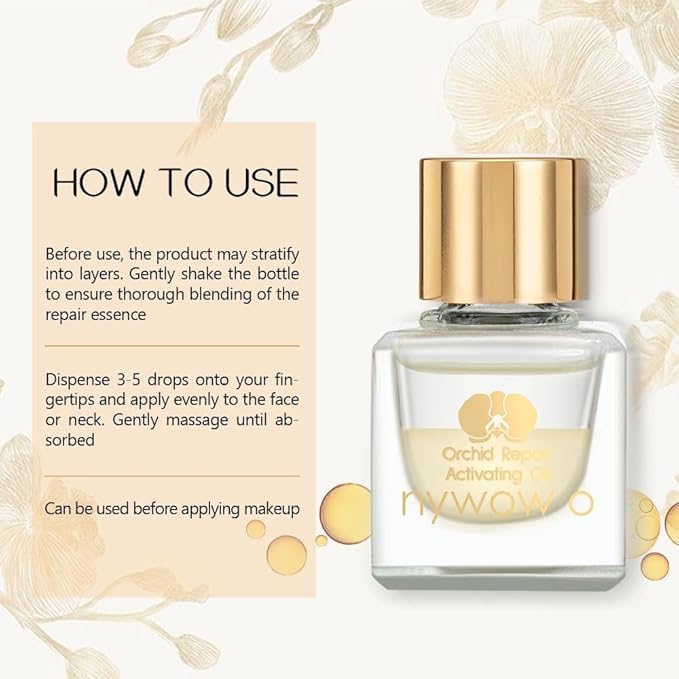 Orchid Hydration Facial Oil, Luxurious Lightweight Orchid Face Oil for Daily Hydration & Radiance, Perfect for Sensitive & Dry Skin, 0.04 fl. oz