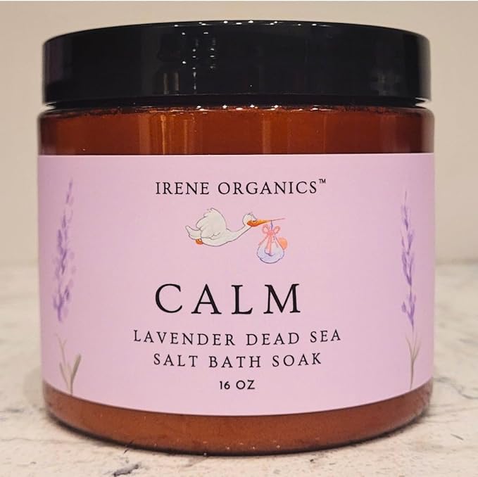 All Natural Bath Salt Soak - Exfoliating Dead Sea Salt + Himalayan Salt Bath Body Scrub for Calm, Soothing and Detoxing (Calm - Lavender)