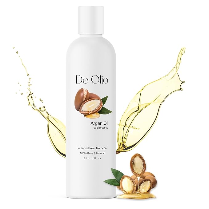 | Argan Oil of Morocco | 100% Pure & Natural Cold Pressed Argan Oil for Hair, Skin, Face | Refined Moroccan Hair Oil for Moisturizing & Strengthening | 8fl. oz. (237mL)