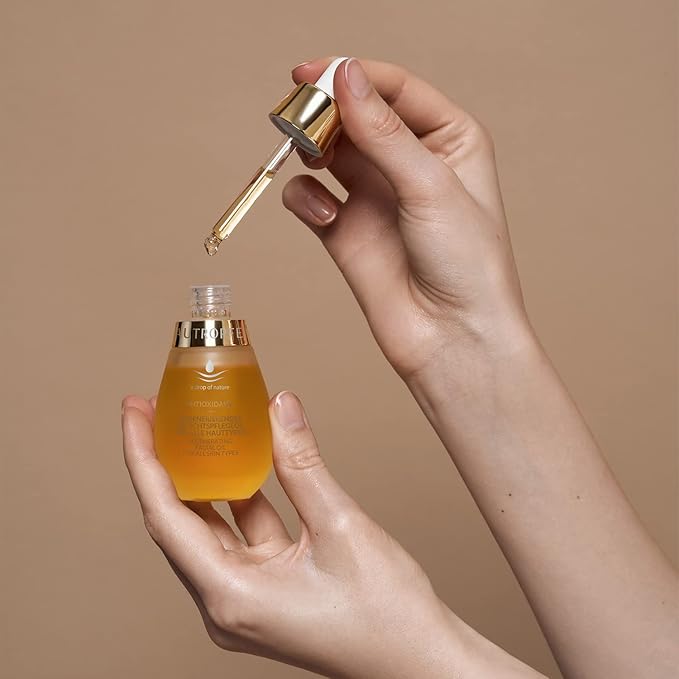 natural cosmetics regenerating facial care oil (35 ml), light texture, quickly absorbed, with coenzyme Q10 & amaranth oil, anti-aging facial oil for all skin types