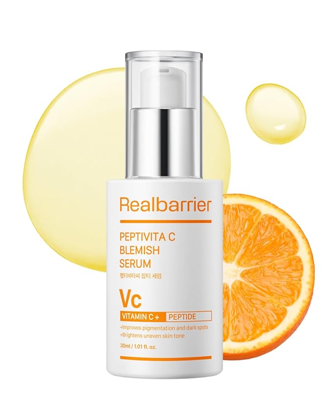 Real Barrier | Peptivita C Blemish Serum | Face Serum for Uneven Skin Tone & Smooth Texture | Vitamin C Face Care for Sensitive Skin | Facial Skin Care Products | Korean Skincare | 1.01 fl oz (30ml)