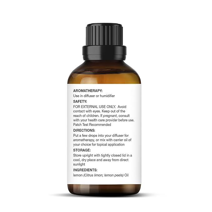 Majestic Pure USDA Organic Lemon Essential Oil | 100% Organic and Premium Quality| Aromatherapy, Skincare, Hair Care, & Household Use | 0.3 fl. Oz