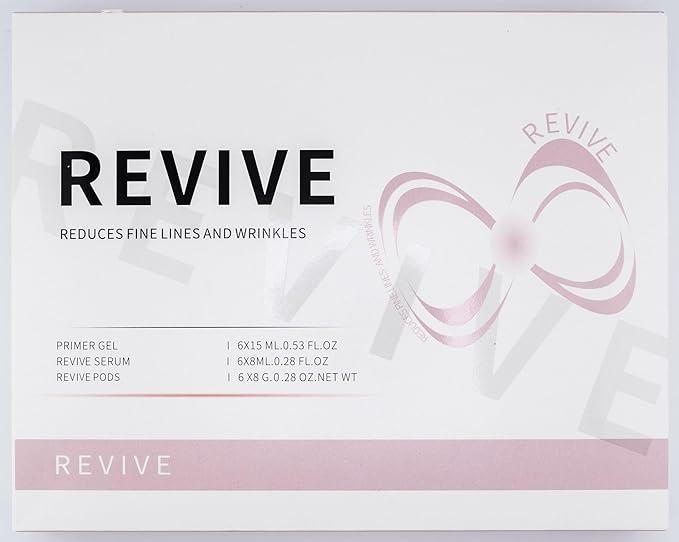 Revive - OxyGeneo Oxygen Facial CO2 Therapy Machine, Geneo Type Pods, Home Facial, 6 Pods + 6 Primer Gel + 6 Revive Serum After Treatment (NEW FORMULA less foam)