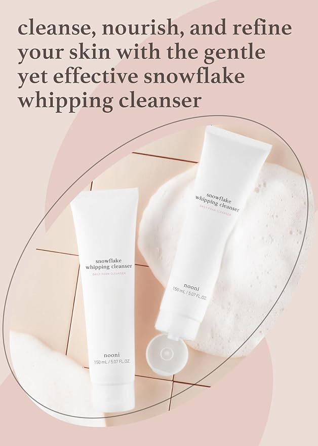I DEW CARE Korean Skin Care Set Trio - Vitamin To Glow Pack + NOONI Korean Facial Clenaser - Snowflake Whipping Cleanser 5.07 Fl Oz Bundle