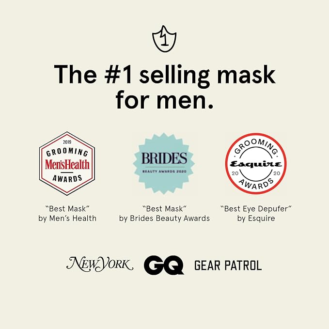 BRO MASK: Korean Face Mask for Men | 2 Pc. Hydrating Anti Aging Sheet Masks Contain Vitamin C, Vitamin E, Hyaluronic Acid, Hydrolyzed Collagen for Face Care, Acne Treatment (2 X 4 Packs)