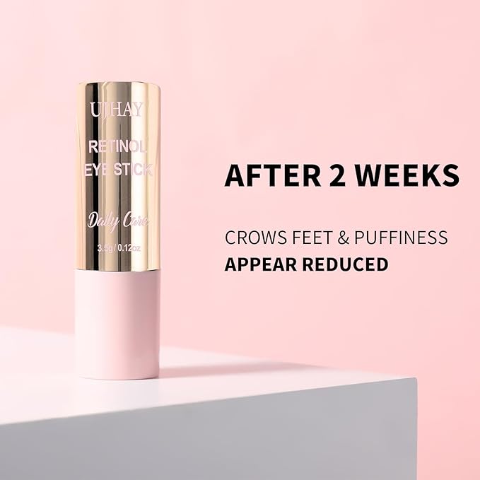 Retinol Eye Stick, Anti-Aging Eye Cream for Wrinkles, Dark Circles, Puffiness & Bags Under Eyes, All-in-one Multi Eye Balm with Caffeine, Vitamin C, Hydrating & Firming Skin